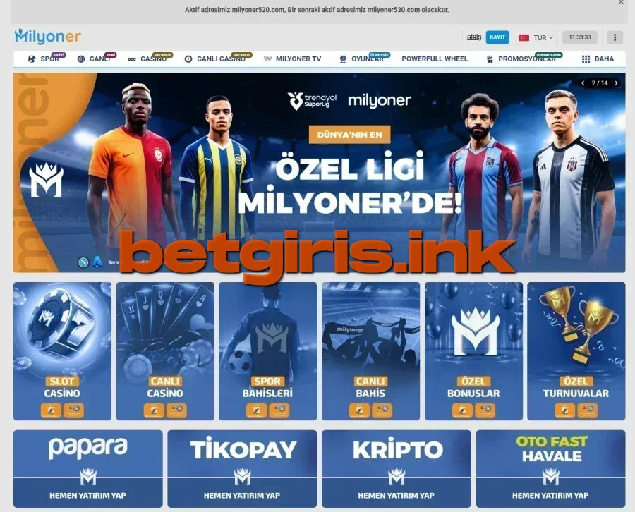 Milyoner Bahis ana sayfa görünümü