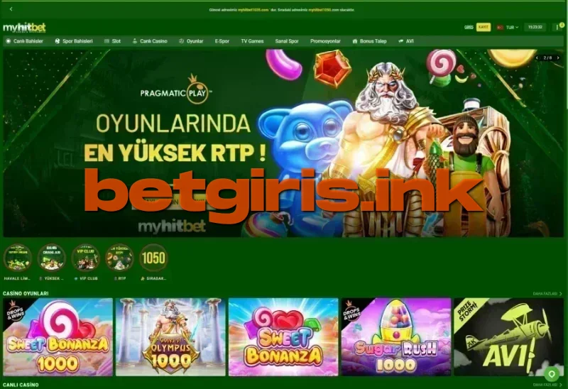 Myhitbet ana sayfa görünümü