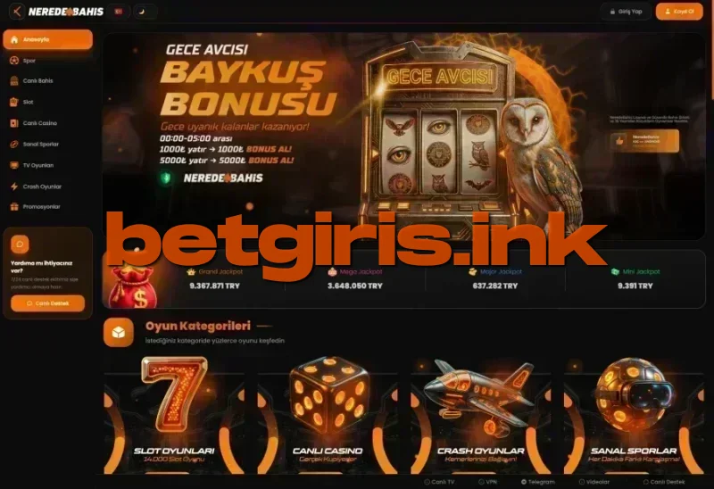 Nerede Bahis ana sayfa görünümü