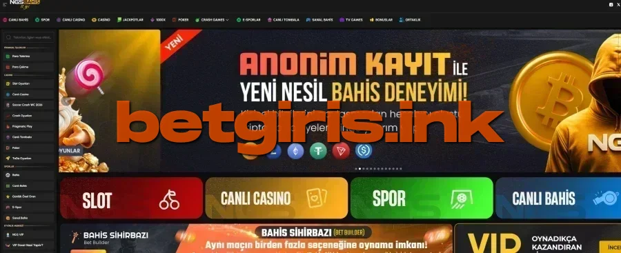 NGS Bahis ana sayfa görünümü