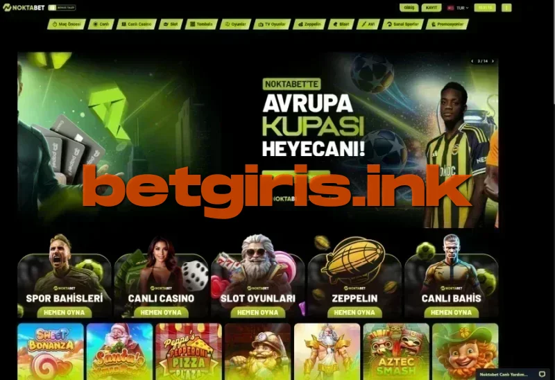 Noktabet ana sayfa görünümü