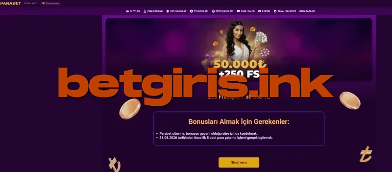 Parabet ana sayfa görünümü