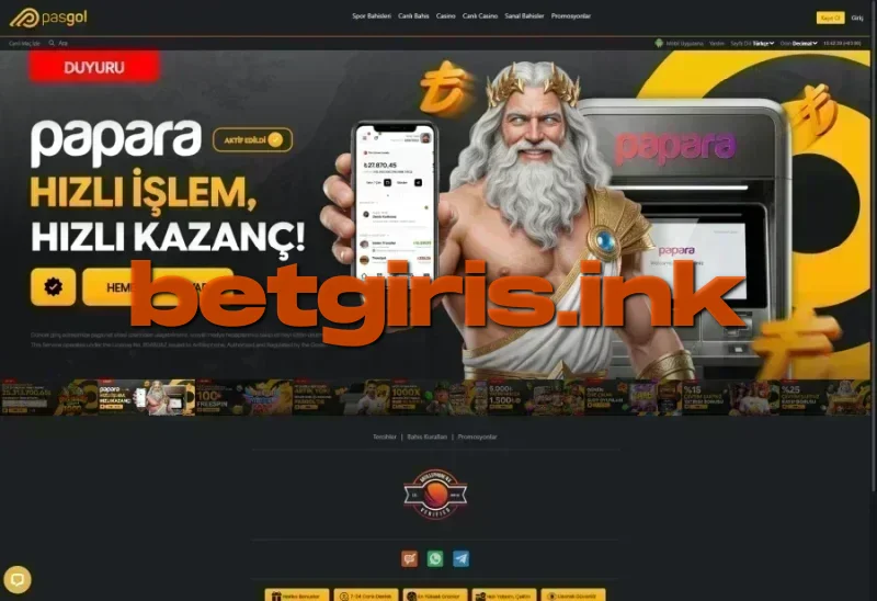 Pasgol ana sayfa görünümü