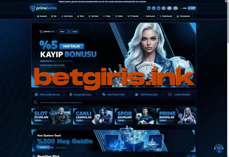 Primebahis ana sayfa görünümü