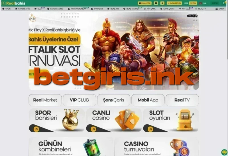 Realbahis ana sayfa görünümü