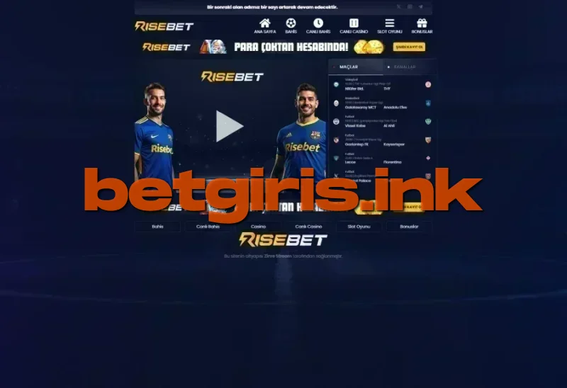 Risebet ana sayfa görünümü