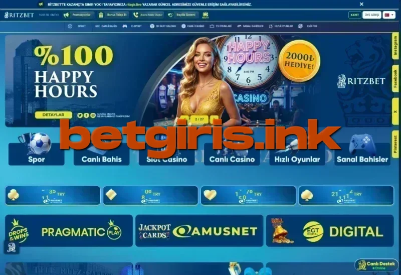 Ritzbet ana sayfa görünümü