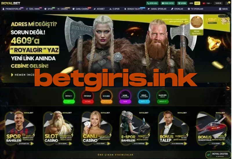 Royalbet ana sayfa görünümü