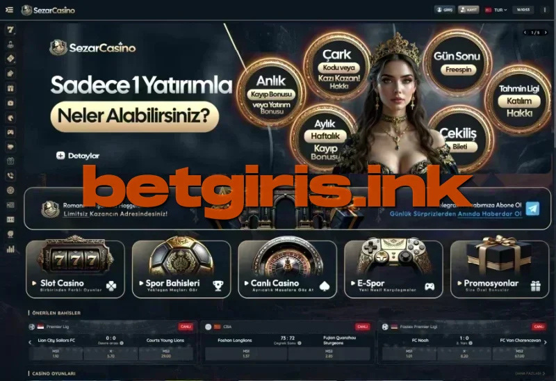 Sezar Casino ana sayfa görünümü