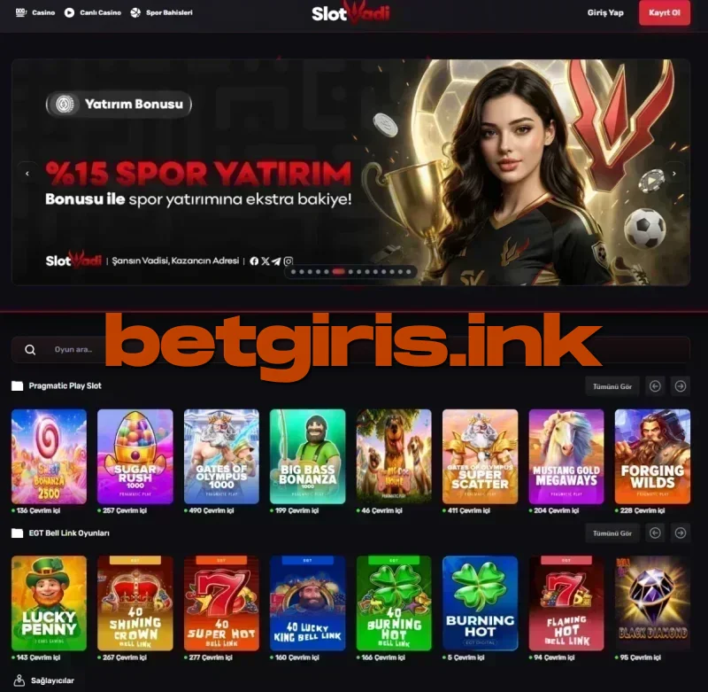 Slot Vadi ana sayfa görünümü