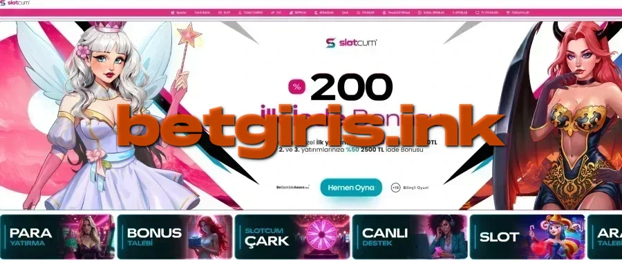 Slotcum ana sayfa görünümü