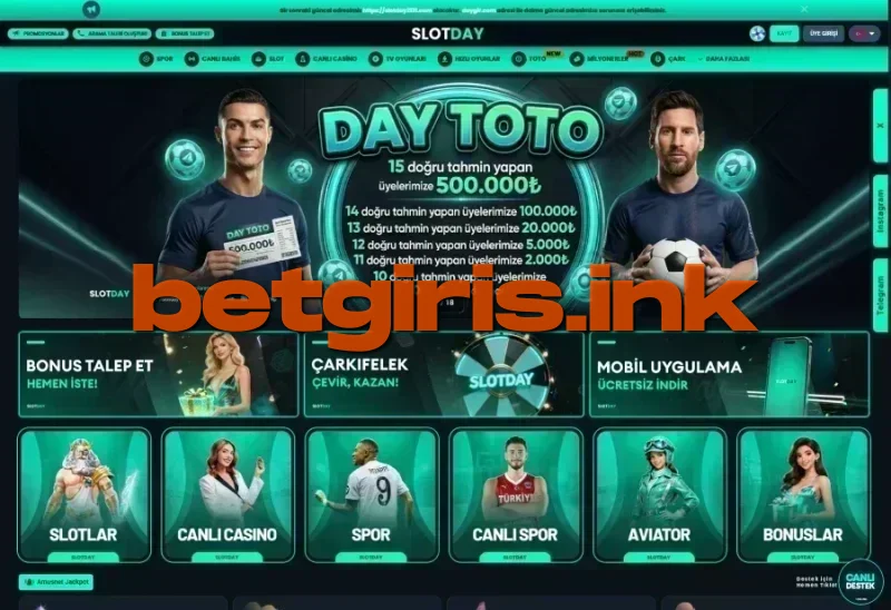 Slotday ana sayfa görünümü