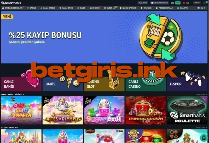 Smartbahis ana sayfa görünümü