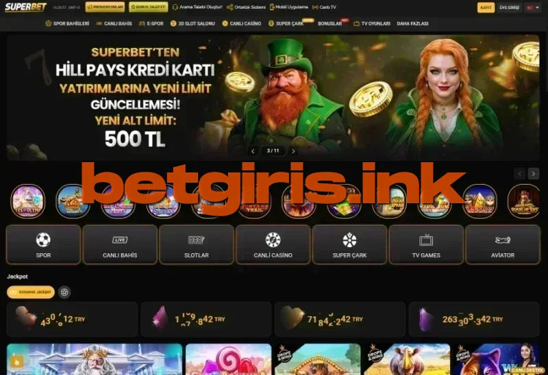 Süperbet ana sayfa görünümü