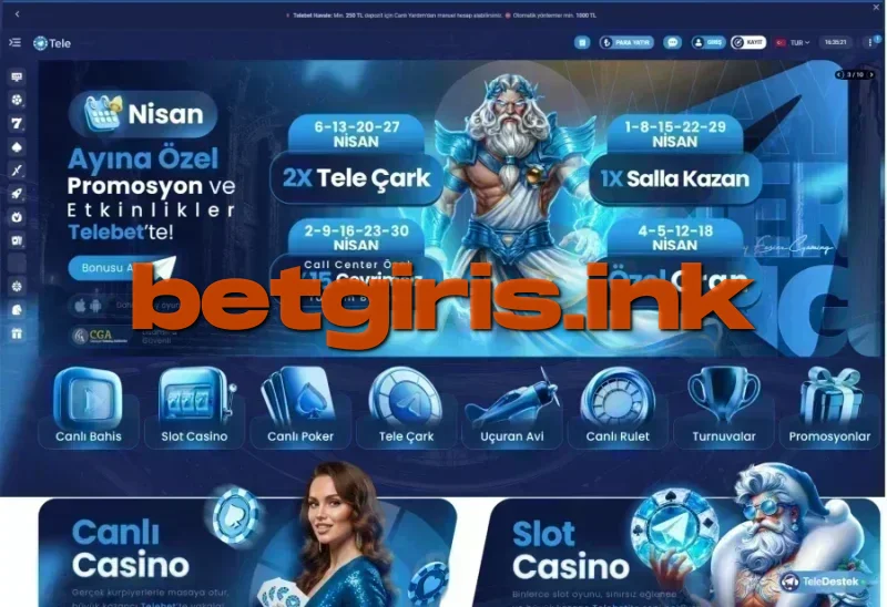 Telebet ana sayfa görünümü