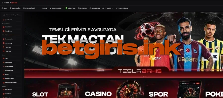 Tesla Bahis ana sayfa görünümü