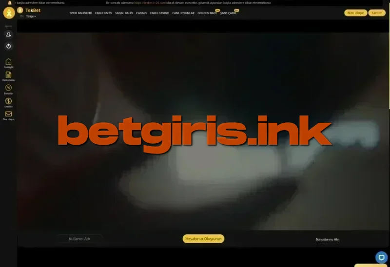 Texbet ana sayfa görünümü