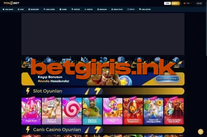 Titabet ana sayfa görünümü
