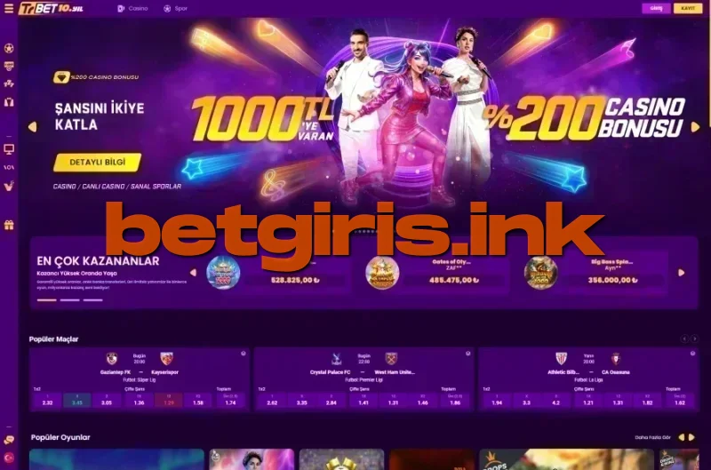 Trbet ana sayfa görünümü