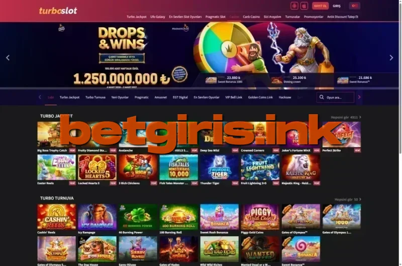 Turboslot ana sayfa görünümü