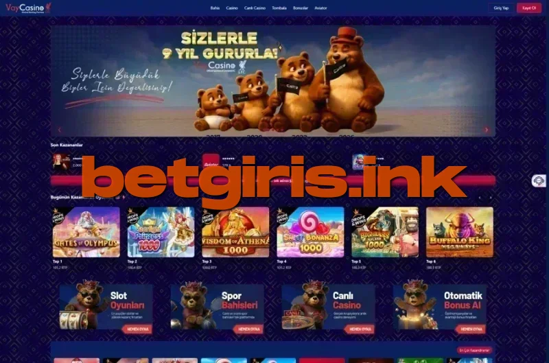 Vdcasino ana sayfa görünümü