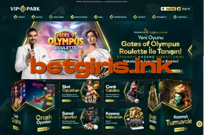 Vippark ana sayfa görünümü