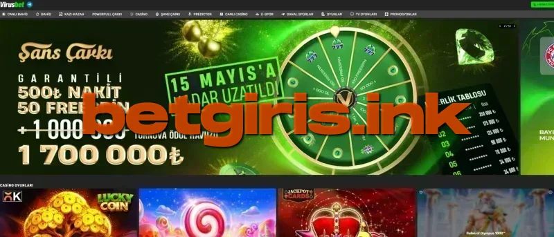 Virüsbet ana sayfa görünümü