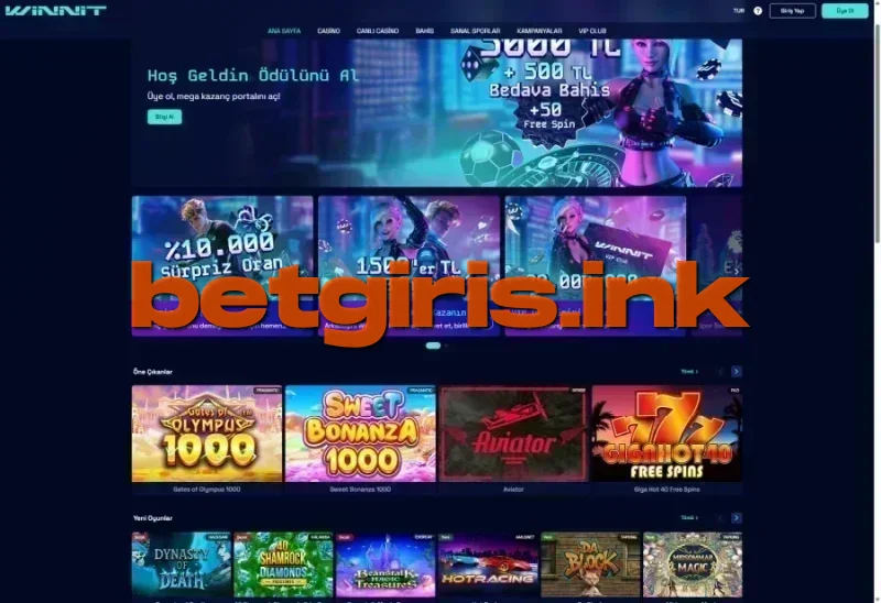 Winnit ana sayfa görünümü