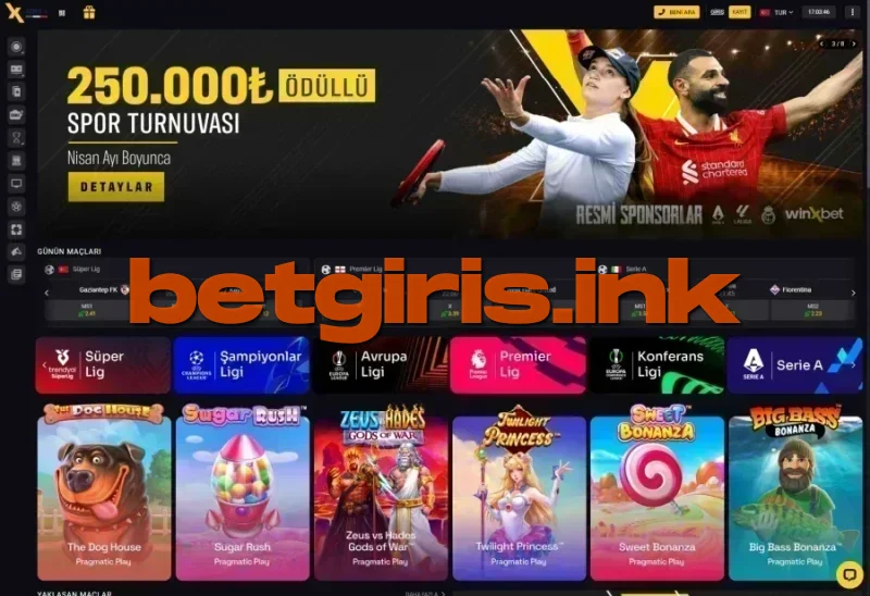 Winxbet ana sayfa görünümü