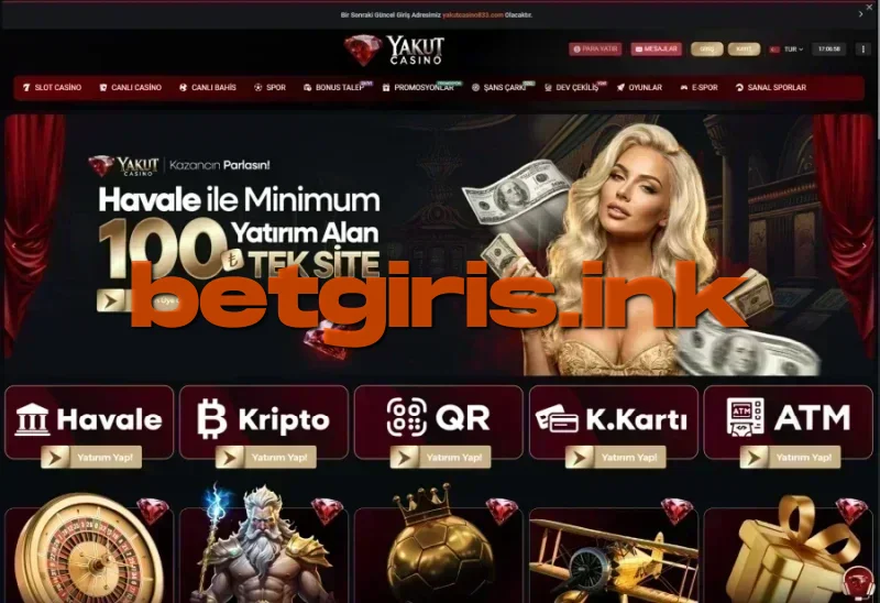 Yakut Casino ana sayfa görünümü